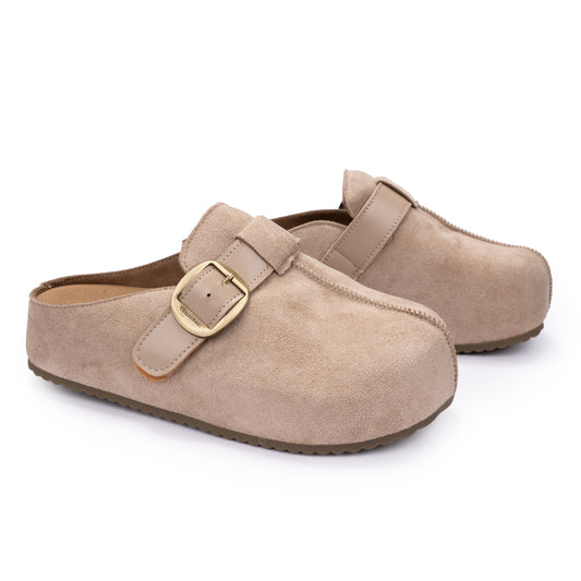 Suede Boston Clogs