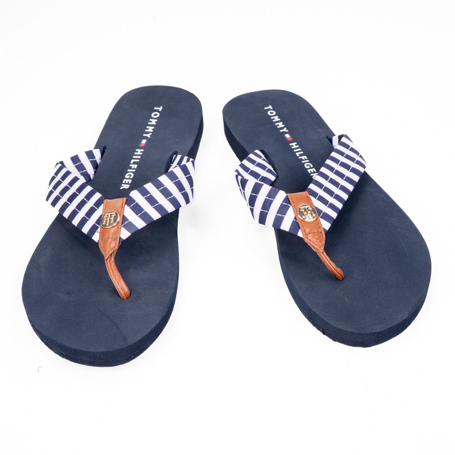 Tommy Hilfiger Striped Webbing Flip-Flops