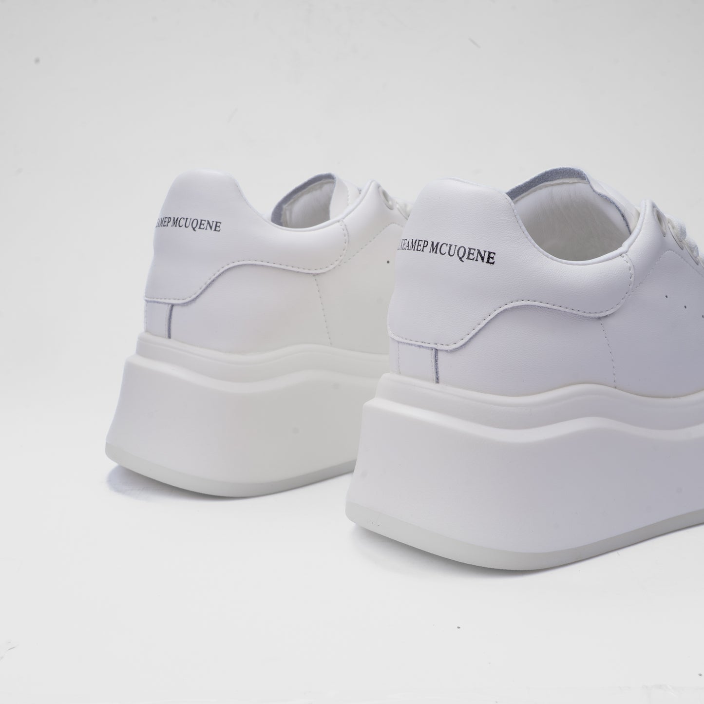 Canvas and Leather Blend 'Bear' Sole Sneakers