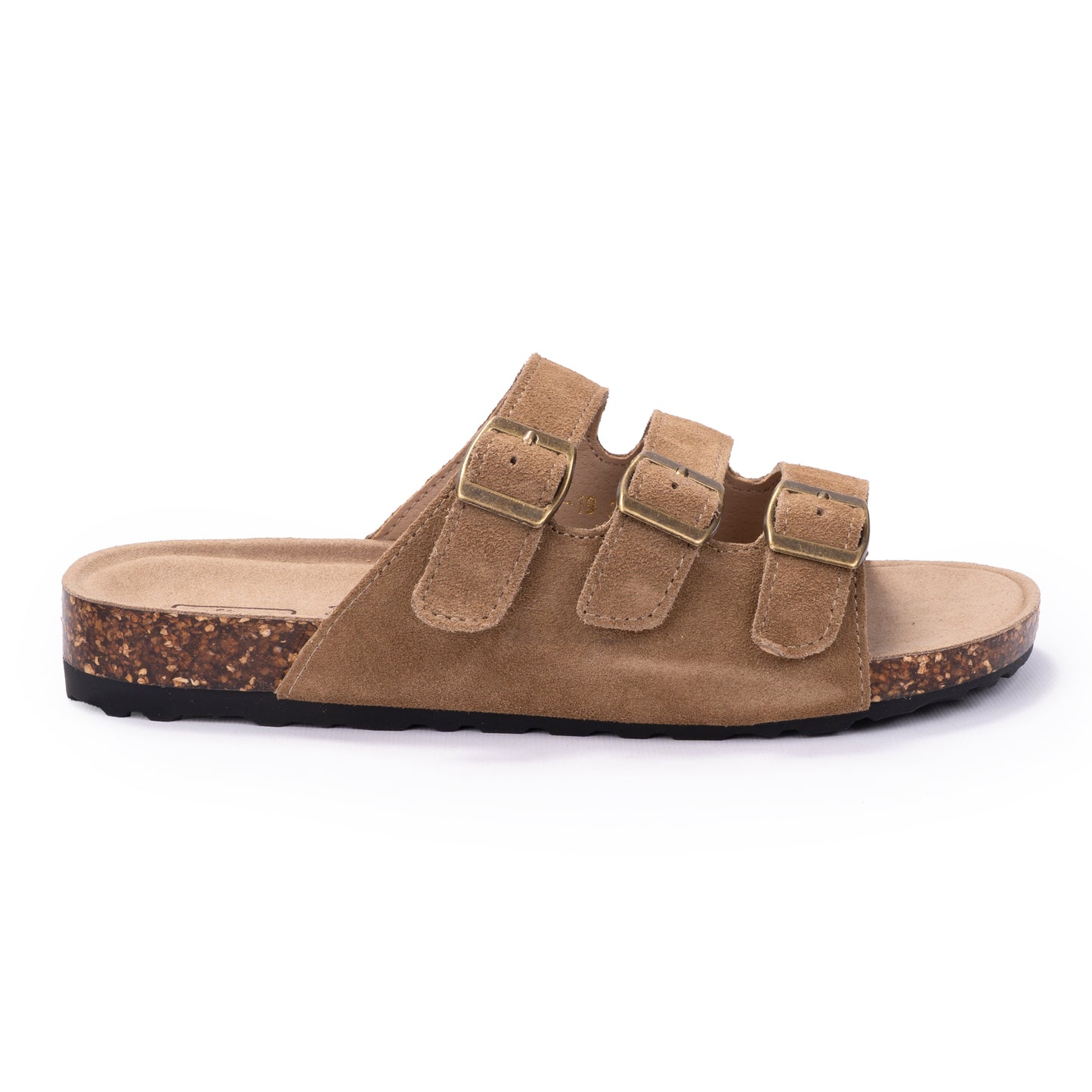 Triple Strap Suede Slides