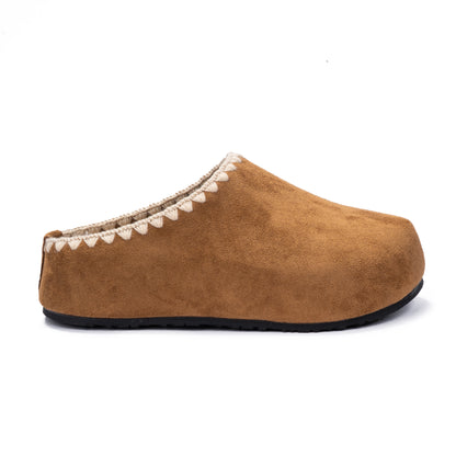 Stitched Suede Mules