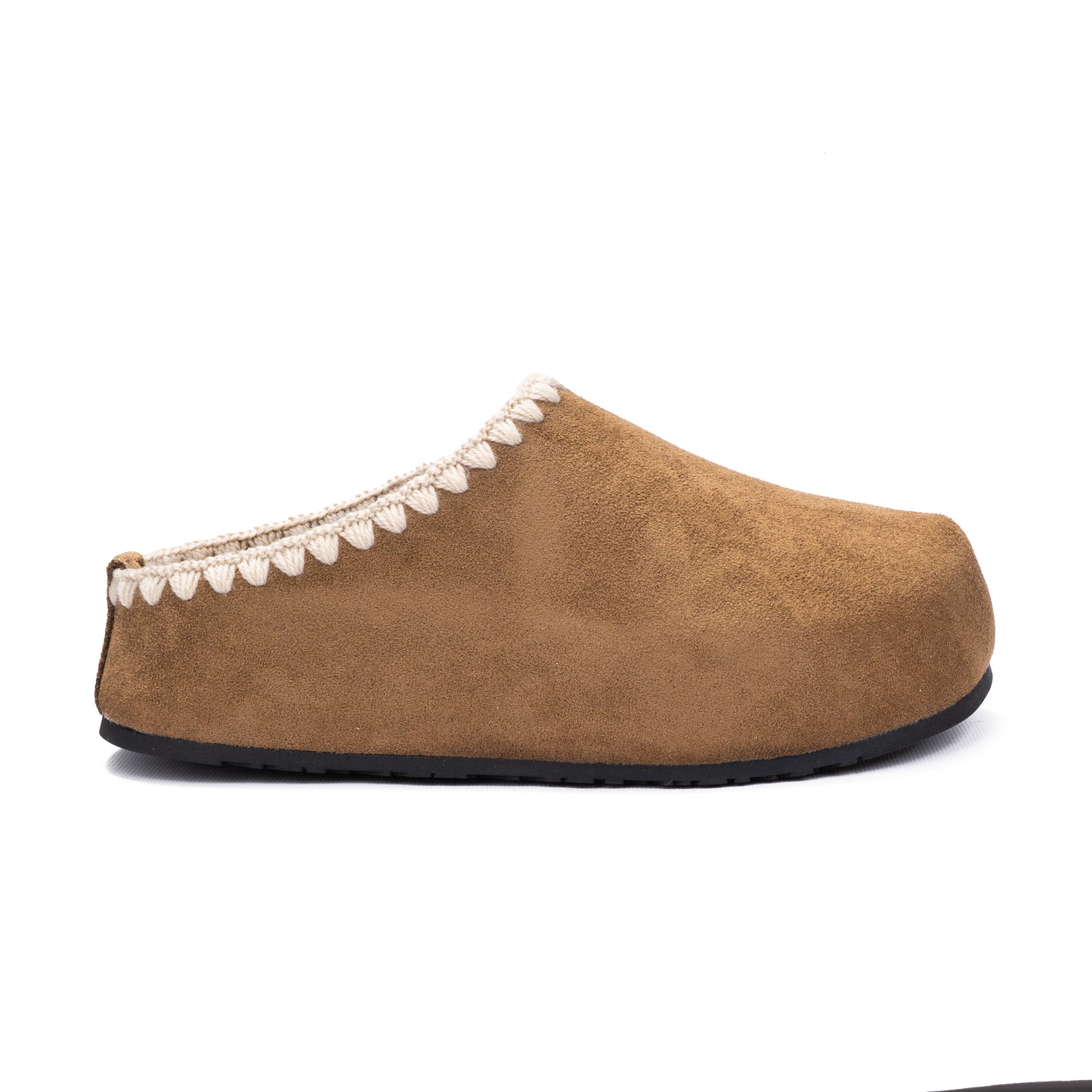 Stitched Suede Mules
