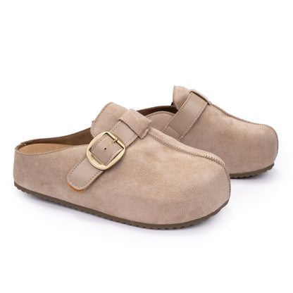 Suede Boston Clogs