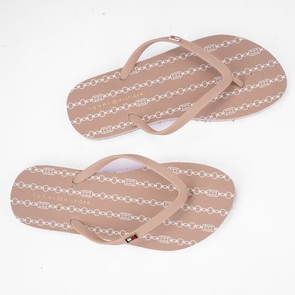 Tommy Hilfiger Monogram Chain Flip-Flops