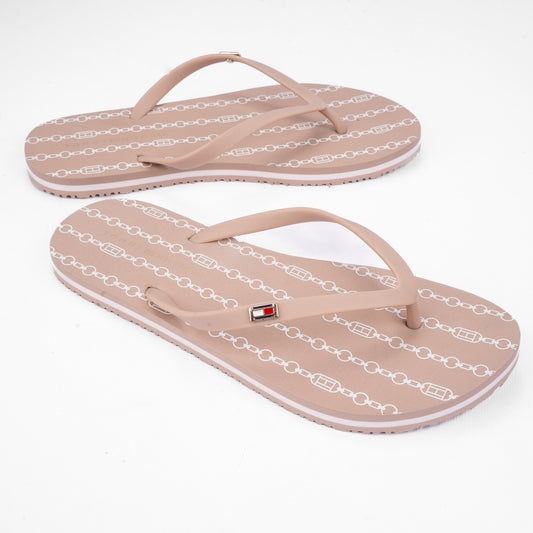 Tommy Hilfiger Monogram Chain Flip-Flops