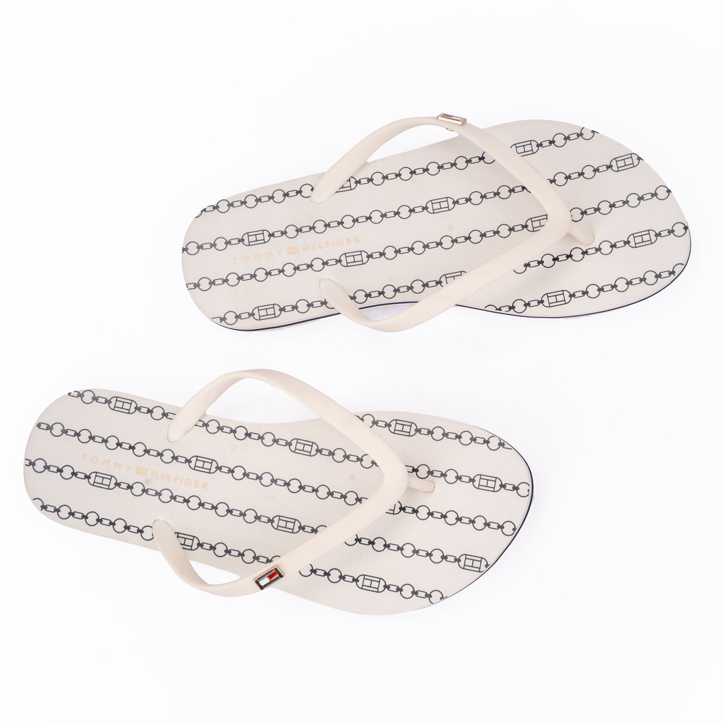 Tommy Hilfiger Monogram Chain Flip-Flops