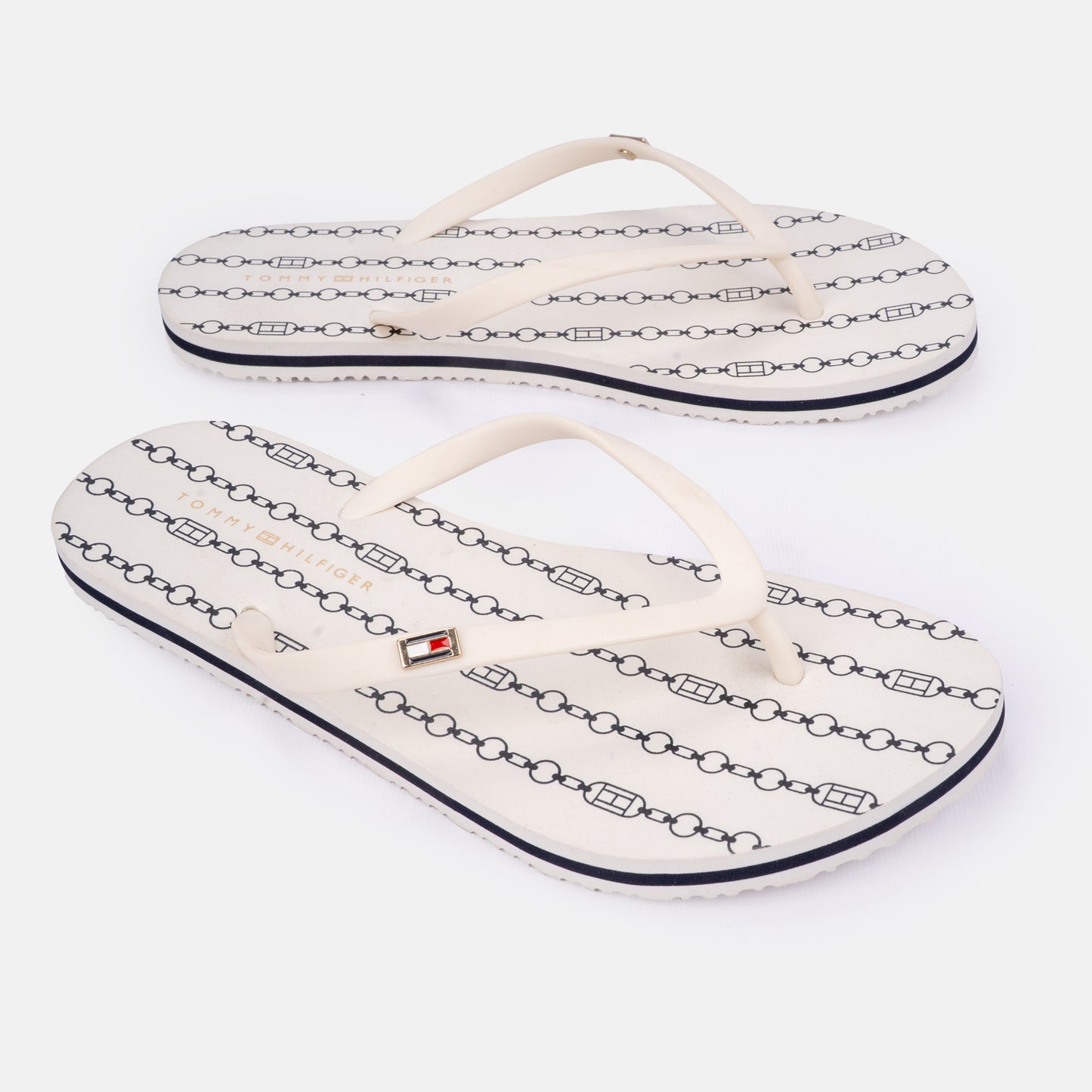 Tommy Hilfiger Monogram Chain Flip-Flops