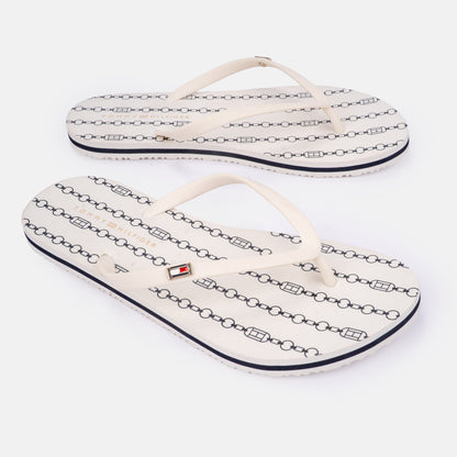 Tommy Hilfiger Monogram Chain Flip-Flops