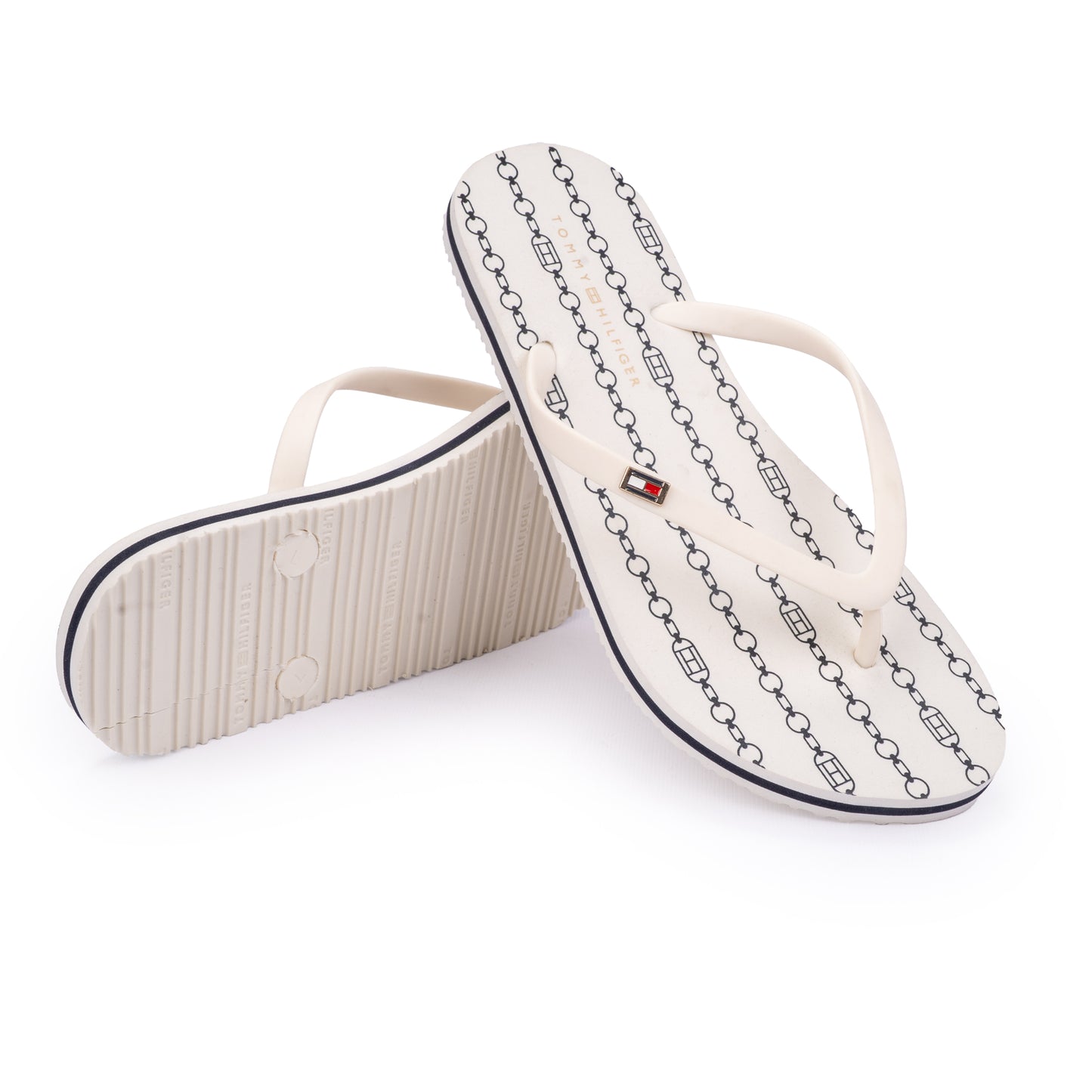 Tommy Hilfiger Monogram Chain Flip-Flops