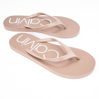 Calvin Klein Logo Print Flip-Flops