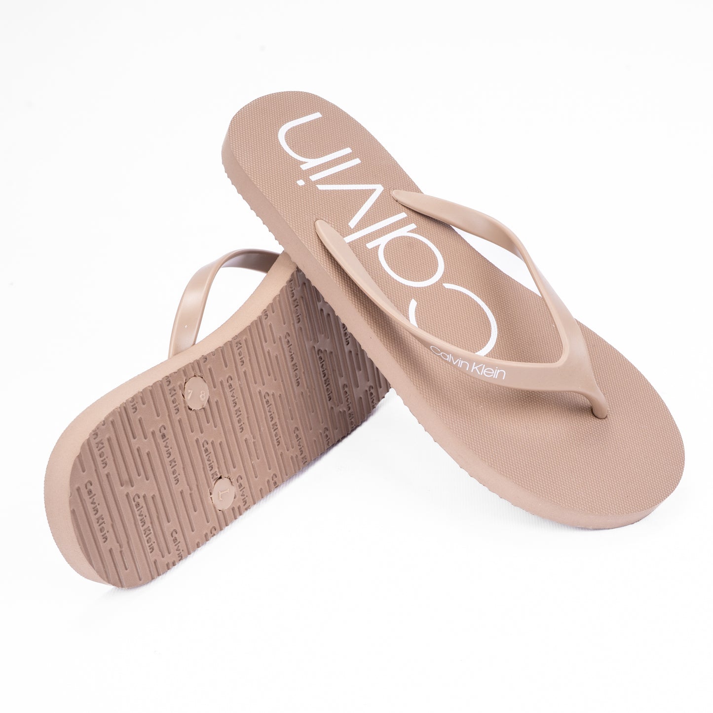 Calvin Klein Logo Print Flip-Flops