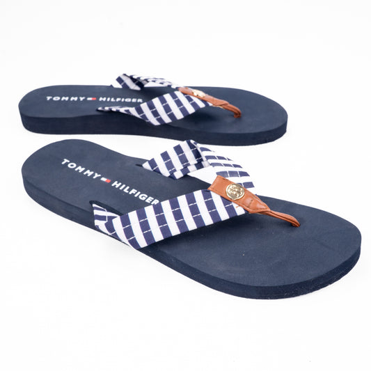 Tommy Hilfiger Striped Webbing Flip-Flops