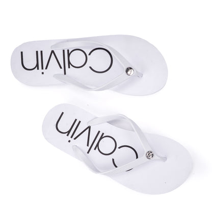 Calvin Klein Logo Print Flip-Flops