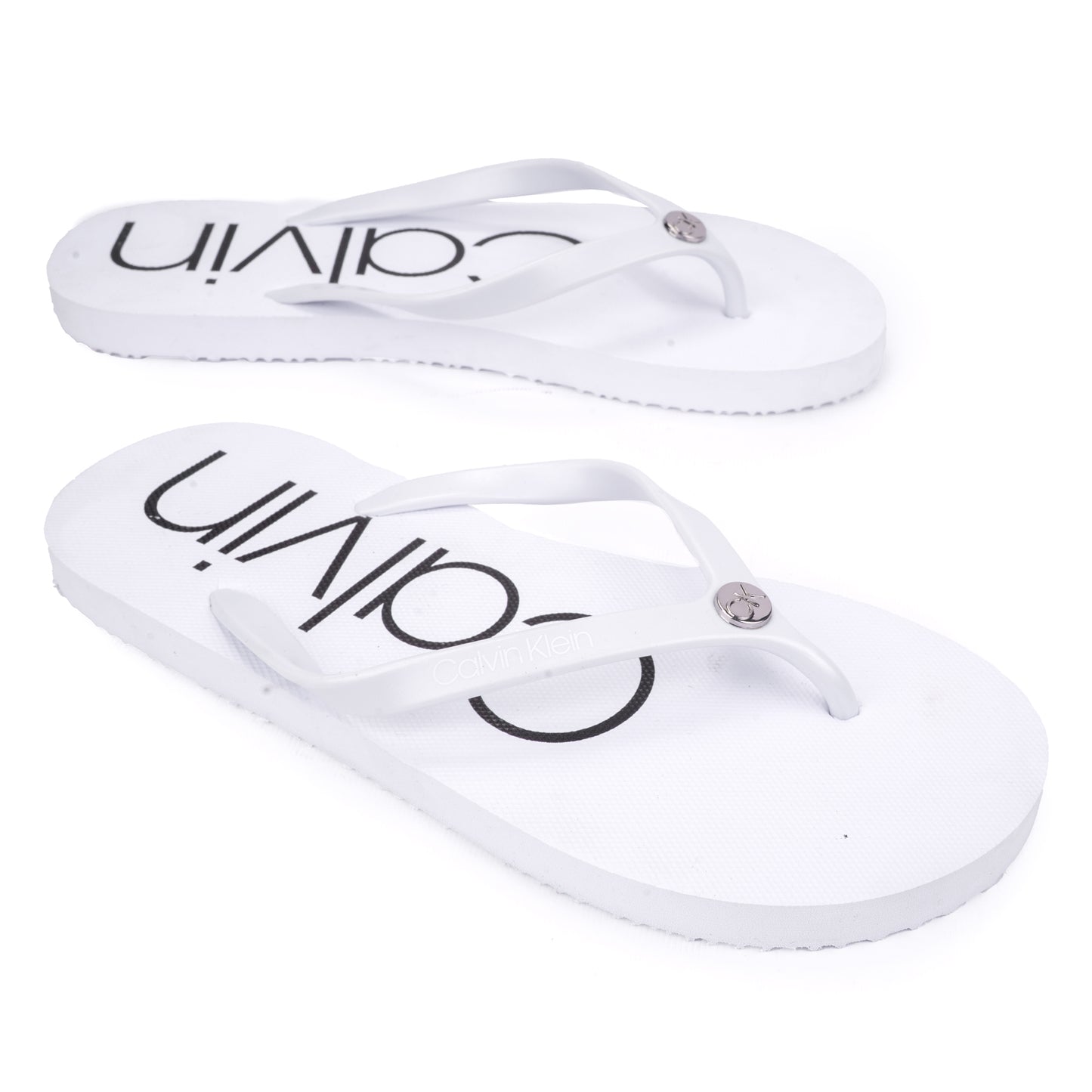 Calvin Klein Logo Print Flip-Flops