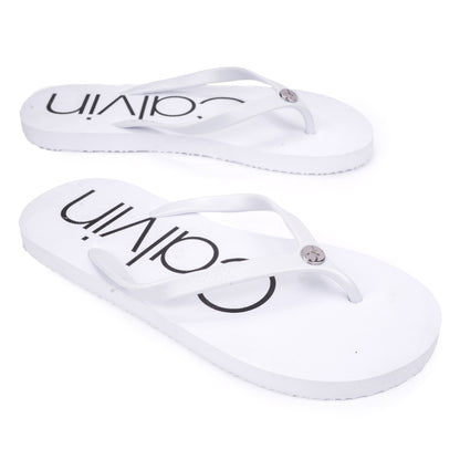 Calvin Klein Logo Print Flip-Flops