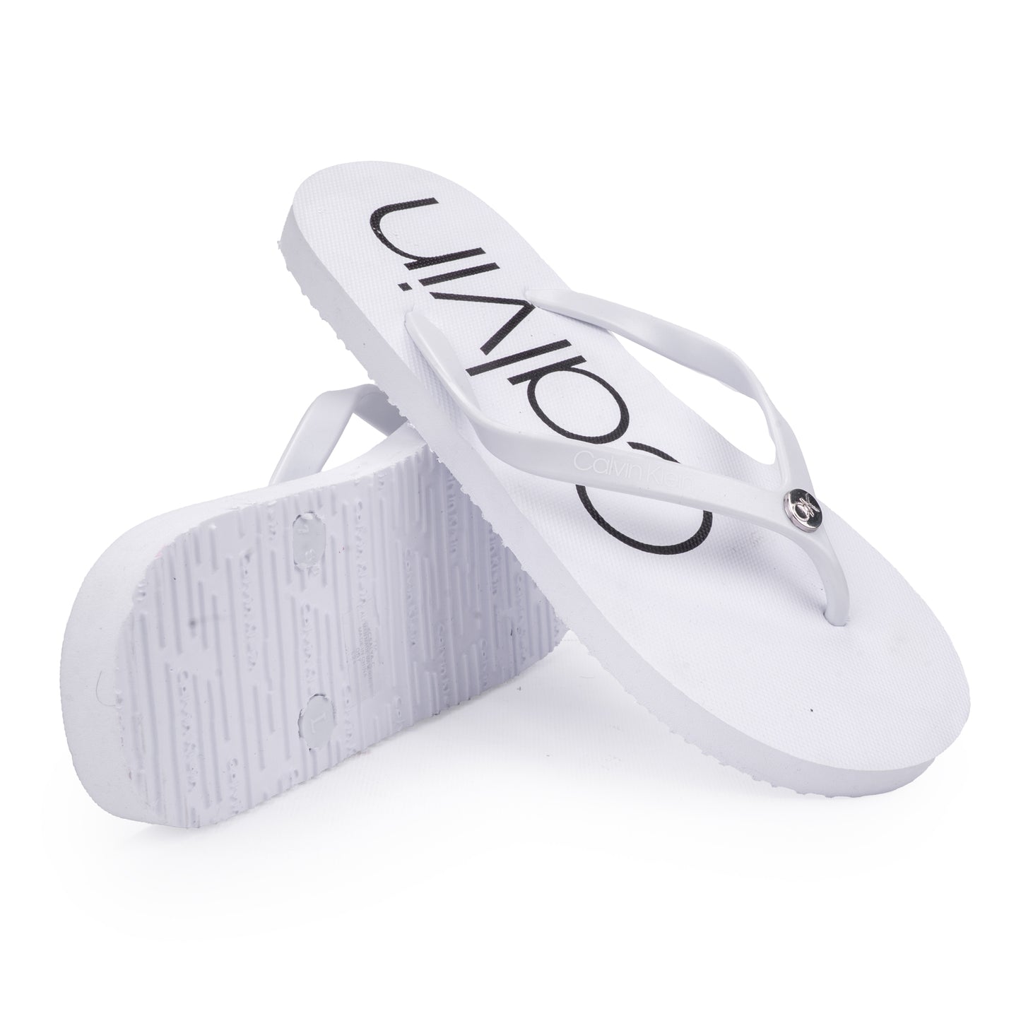 Calvin Klein Logo Print Flip-Flops