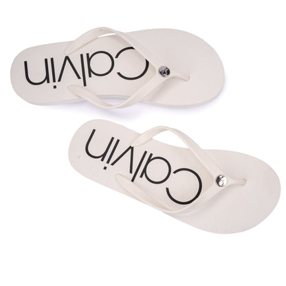 Calvin Klein Logo Print Flip-Flops