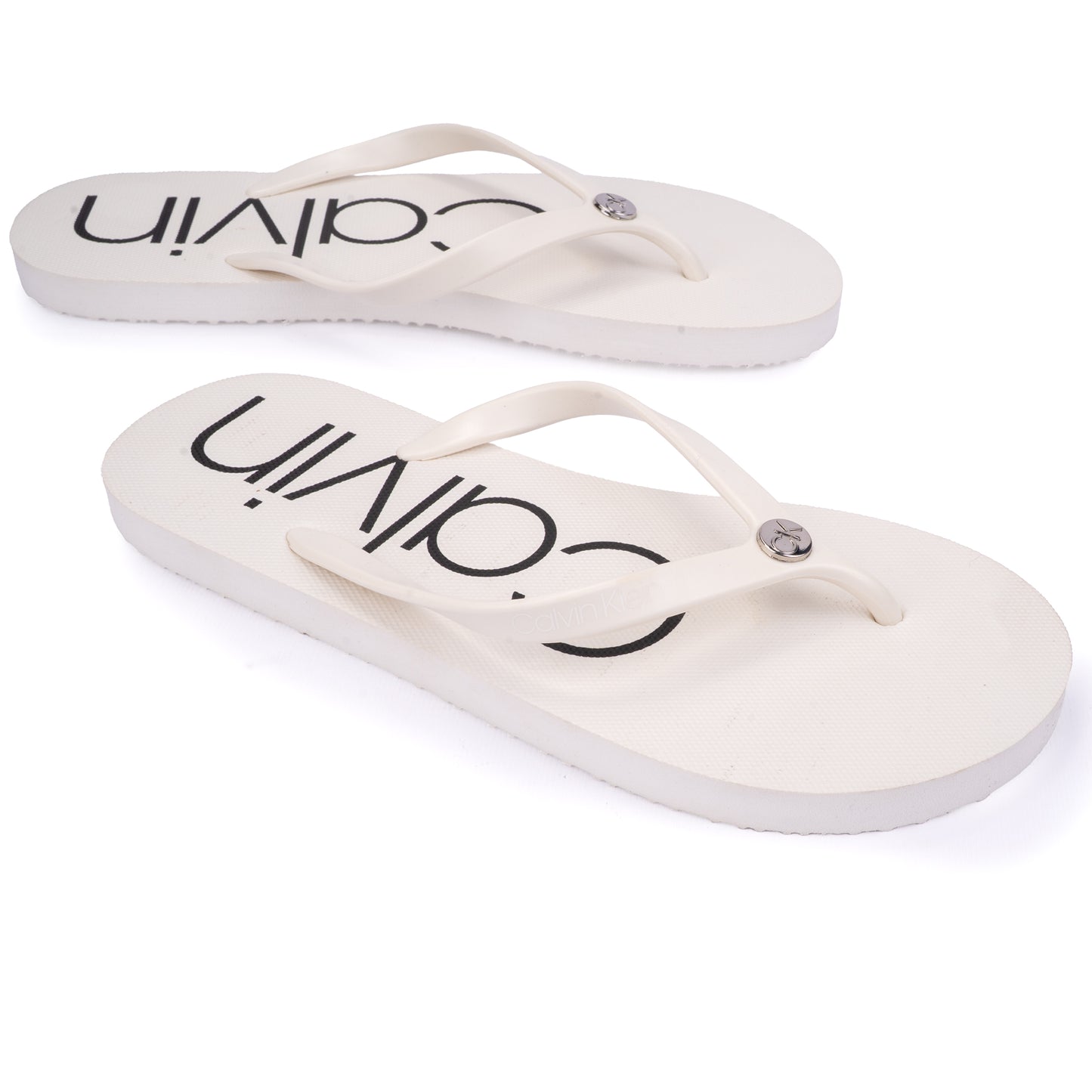 Calvin Klein Logo Print Flip-Flops