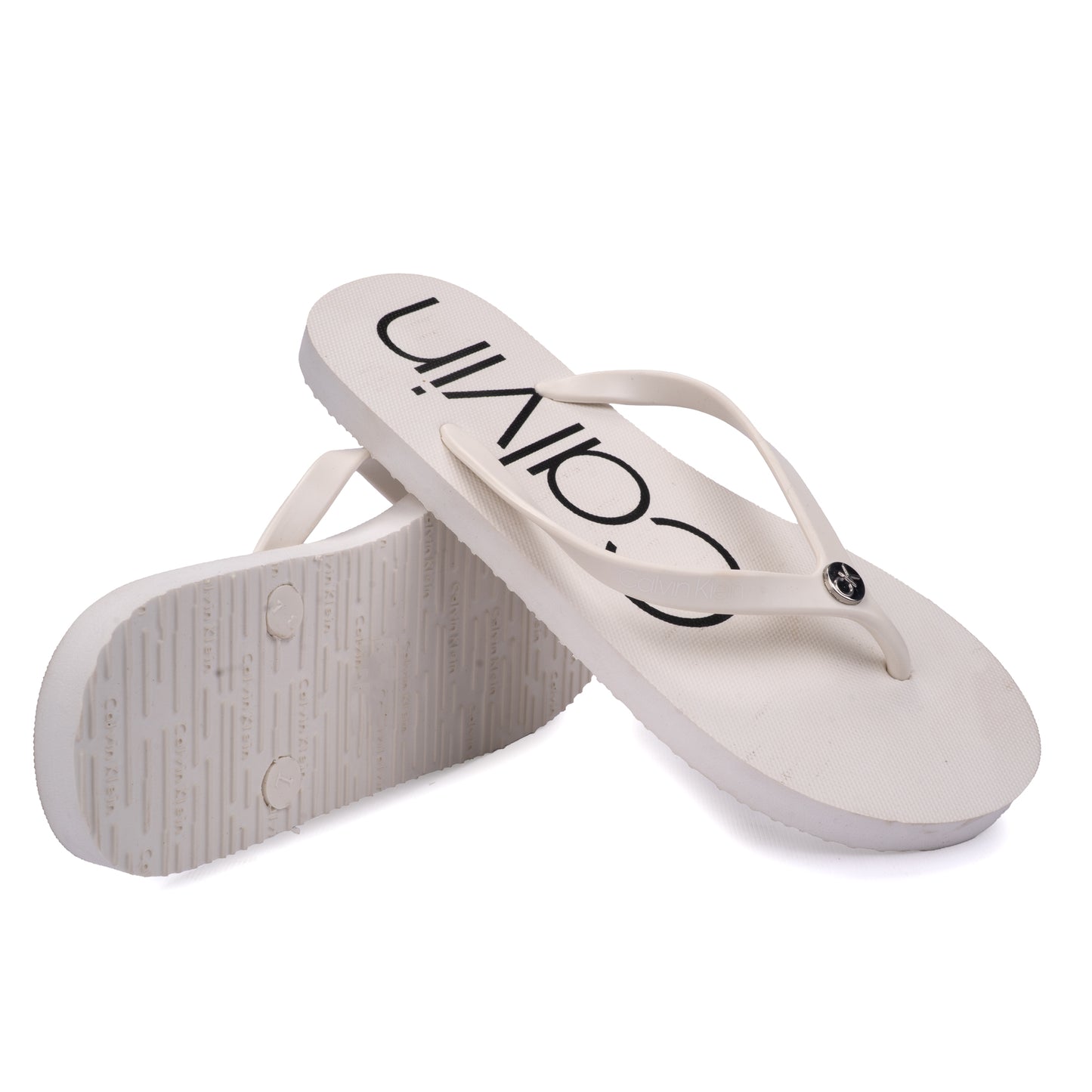 Calvin Klein Logo Print Flip-Flops