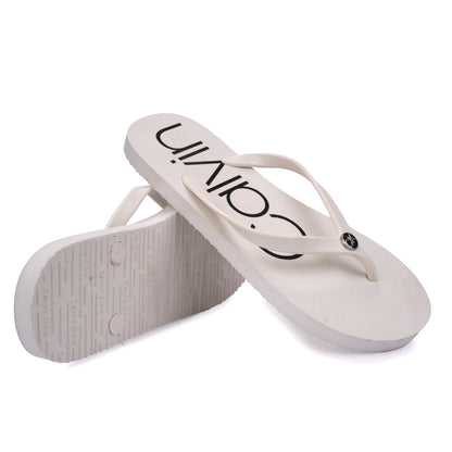 Calvin Klein Logo Print Flip-Flops