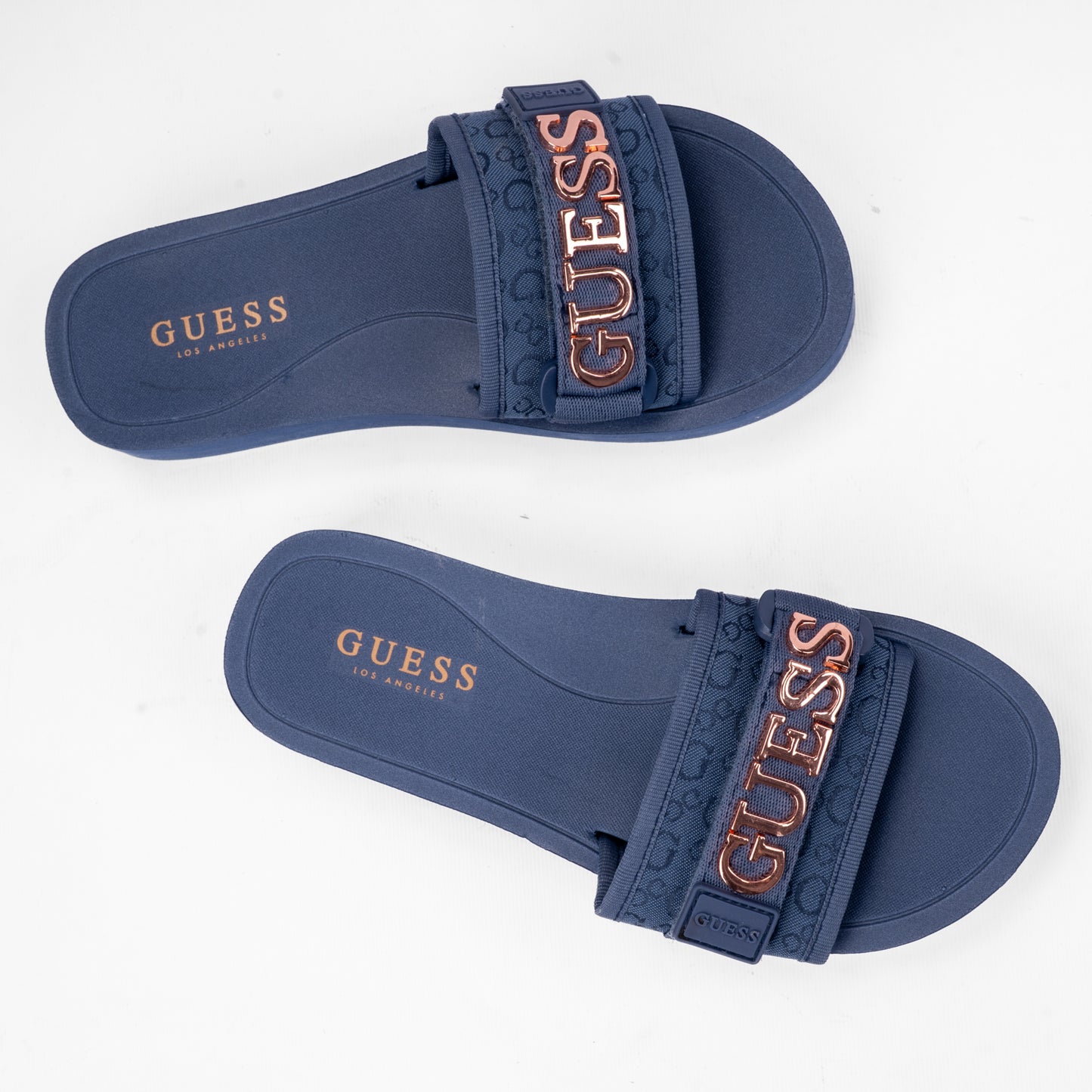 Guess Platform Logo Slides Navy Blue