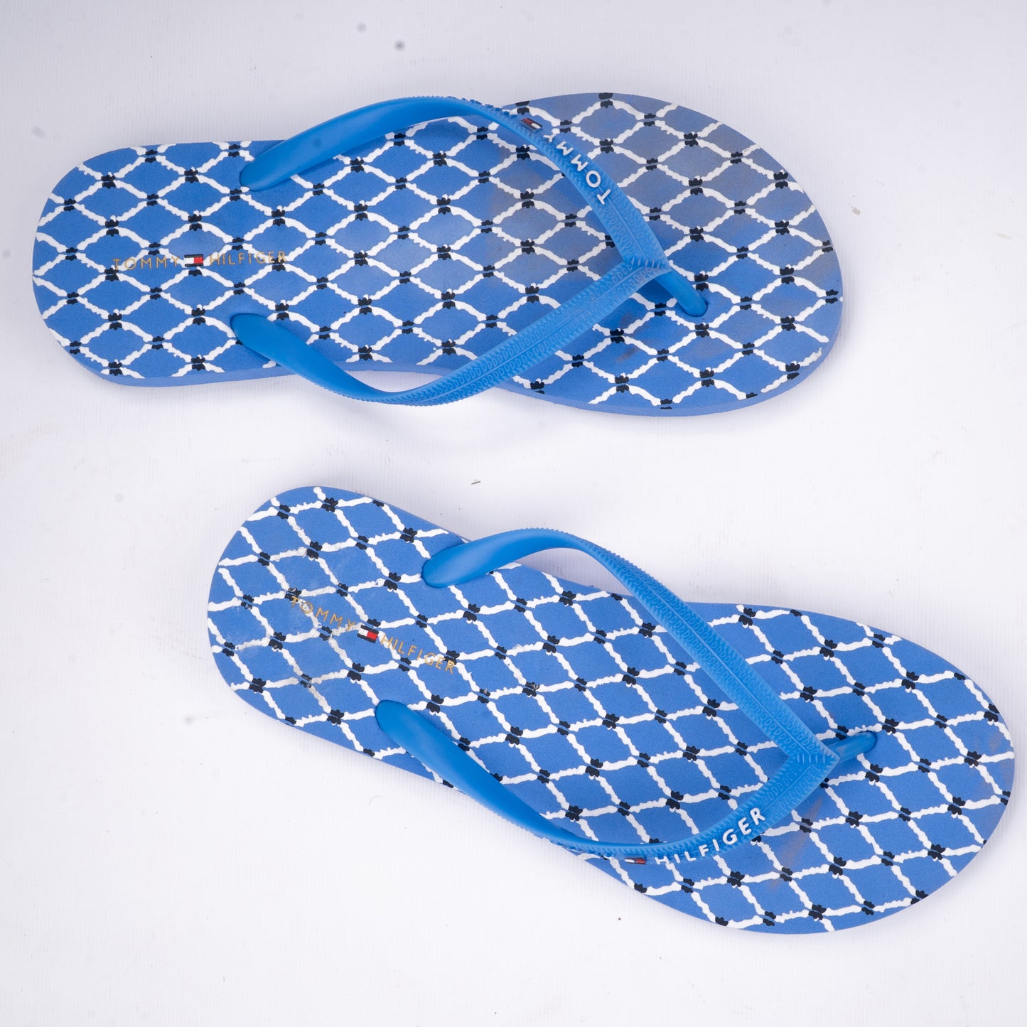 Tommy Hilfiger Blue Patterned Flip-Flops