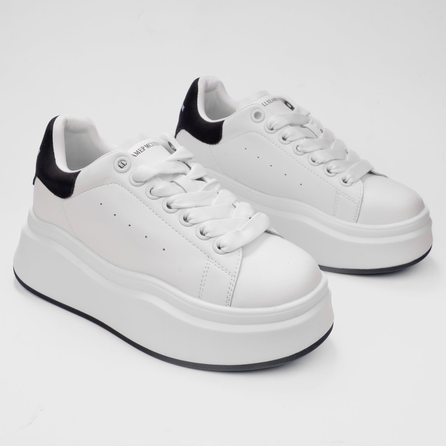 Canvas and Leather Blend 'Bear' Sole Sneakers