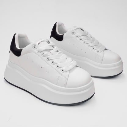 Canvas and Leather Blend 'Bear' Sole Sneakers