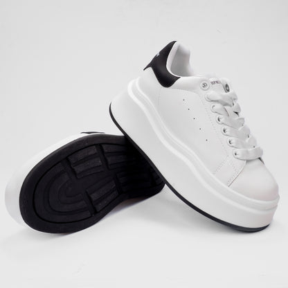 Canvas and Leather Blend 'Bear' Sole Sneakers