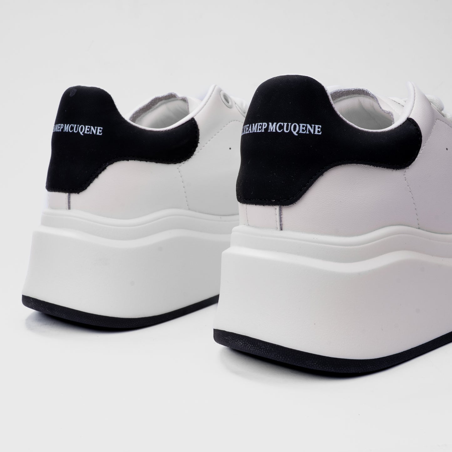Canvas and Leather Blend 'Bear' Sole Sneakers
