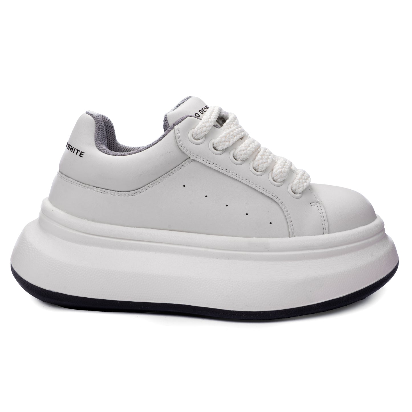 Chunky White Platform Sneakers