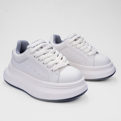 Chunky White Platform Sneakers