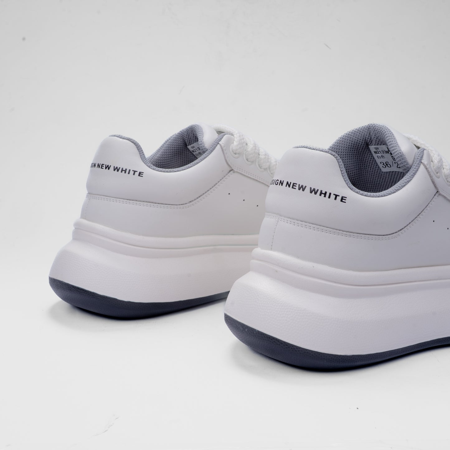Chunky White Platform Sneakers